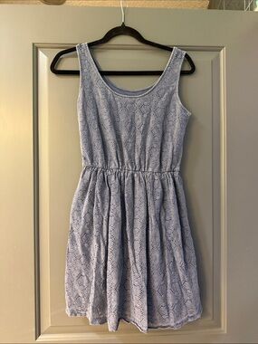 Mossimo Supply Co. Sleeveless Lace Mini Dress in Light Denim Blue color